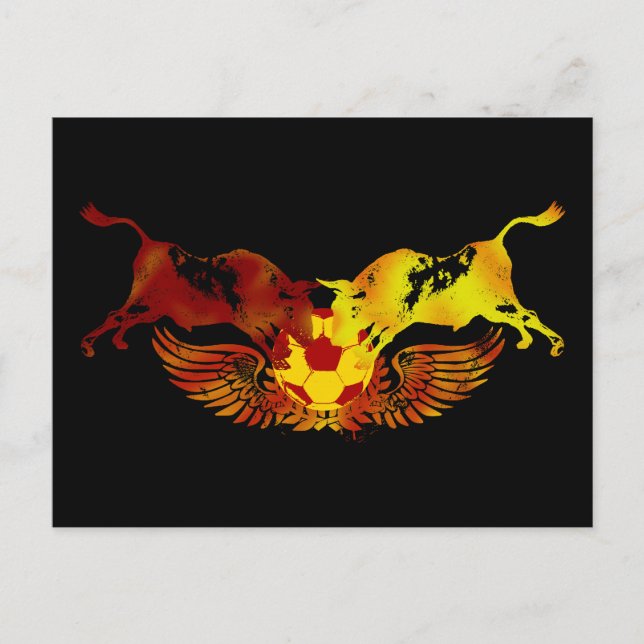 Springet av tjurarna vykort (Framsida)