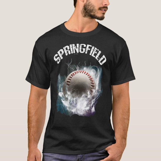 Springfield Baseball Retro T Shirt (Framsida)
