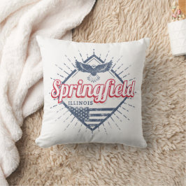 Springfield City Illinois United Stater Retro USA Kudde