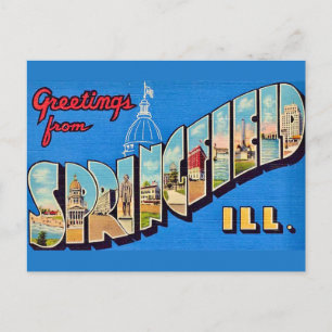 Springfield IL Hälsningar vykort