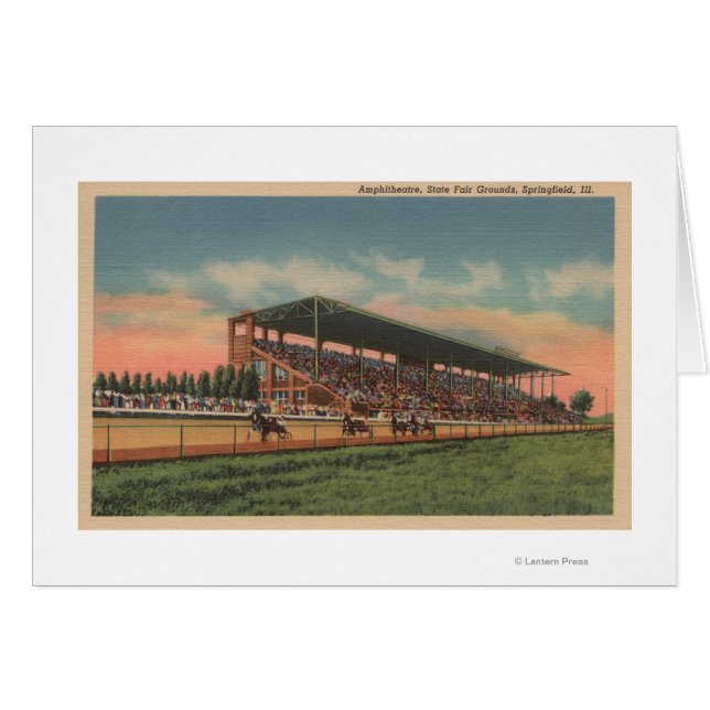 Springfield, IL - State Fair Grounds Horse Hälsningskort (Framsidan Horizontal)