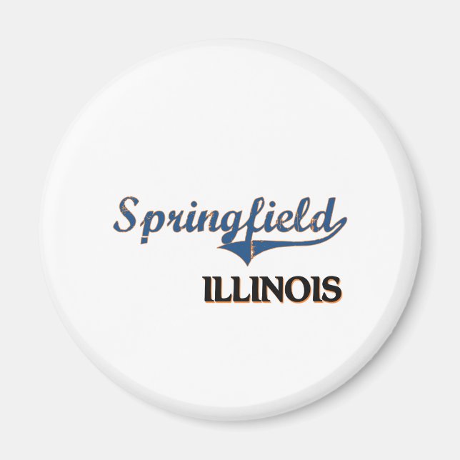 Springfield Illinois City Classic Magnet (Framsidan)