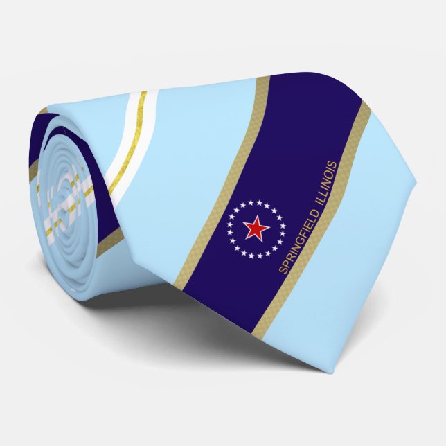 Springfield (Illinois) city flagga Neck Tie Slips (Rullad)