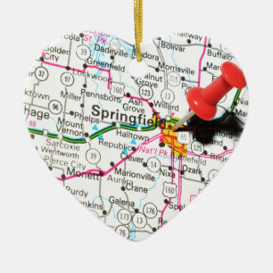 Springfield Illinois Julgransprydnad Keramik