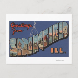 Springfield, Illinois - Stora Brev Scenes Vykort