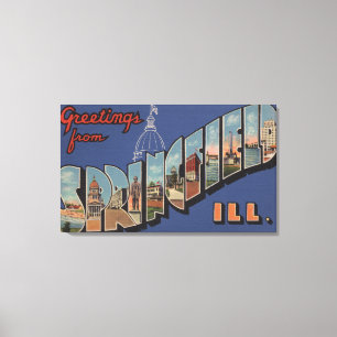 Springfield Illinois - stora brevplatser Canvastryck