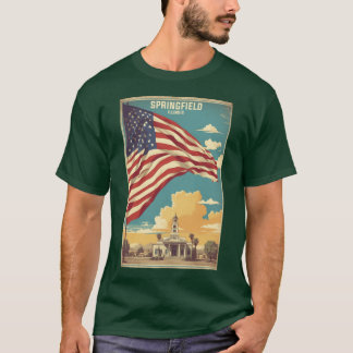 Springfield Illinois USA Vintageravelourism vän T Shirt