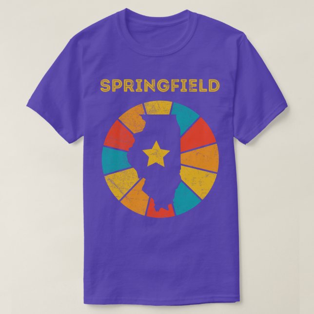 Springfield Illinois Vintage Distress Souvenir 1 T Shirt (Design framsida)