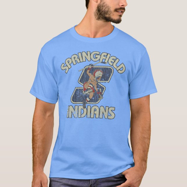 Springfield Indians Hockey 1974 T Shirt (Framsida)