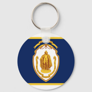Springfield (Massachusetts) City flagga Keychain Nyckelring