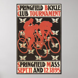 Springfield Massachusetts cykelturnering 1895 Poster