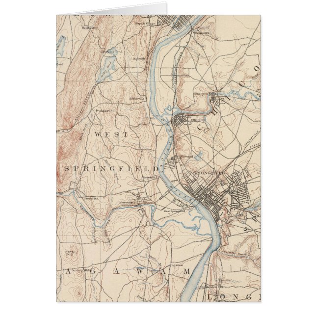 Springfield, Massachusetts Hälsningskort (Framsidan)