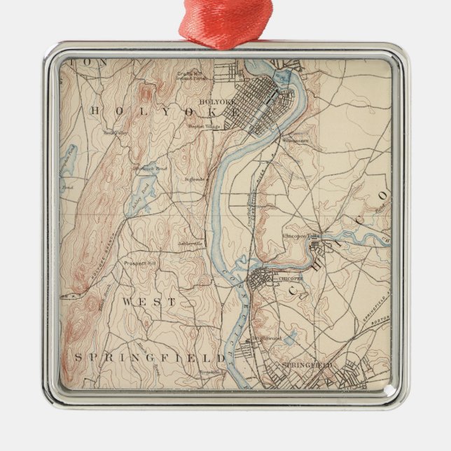 Springfield, Massachusetts Julgransprydnad Metall (Framsidan)