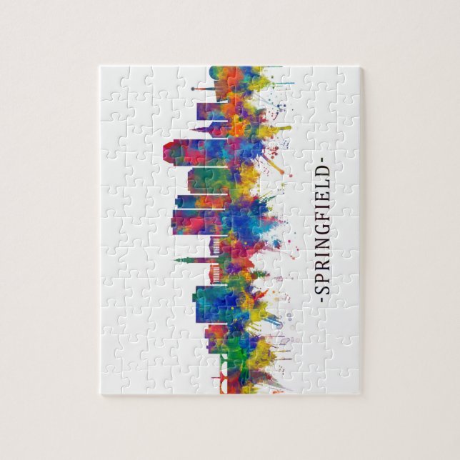 Springfield Massachusetts Skyline Pussel (Vertikal)