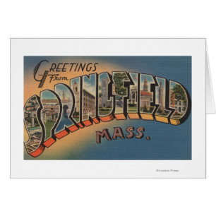Springfield Massachusetts - stort brev 2 Hälsningskort