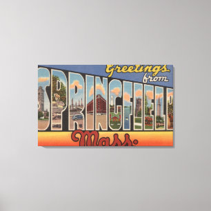 Springfield Massachusetts - stort brev Canvastryck