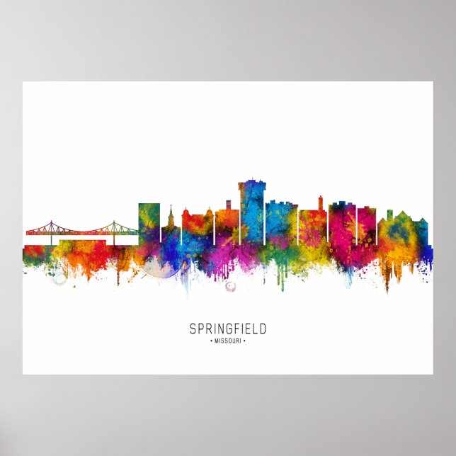 Springfield Missouri Siluett Poster (Framsidan)