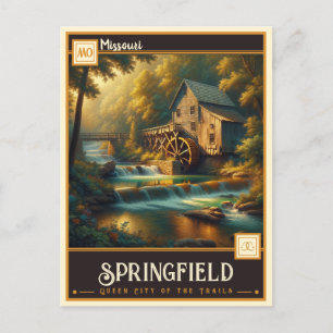 Springfield, Missouri VINTAGE Vykort