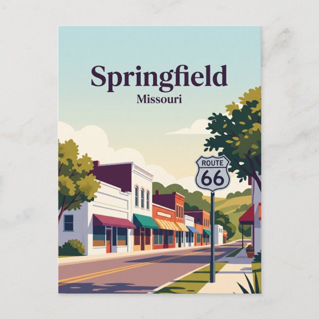 Springfield, Missouri Vykort (Framsida)