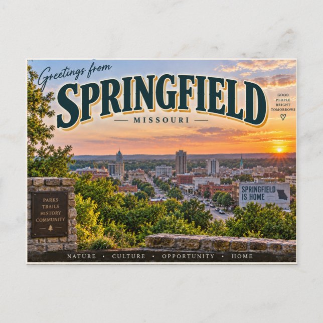 Springfield Missouri Vykort (Framsida)