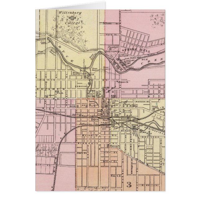 Springfield, Ohio Hälsningskort (Framsidan)