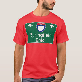 Springfield Ohio Highway Guide Sign T Shirt
