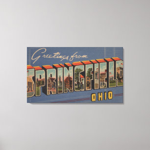 Springfield Ohio - stora brevplatser Canvastryck