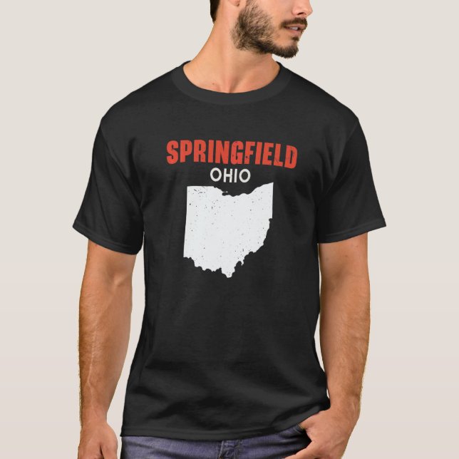 SPRINGFIELD Ohio USA State America Travel Ohioan   T Shirt (Framsida)