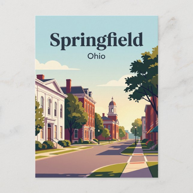 Springfield, Ohio Vykort (Framsida)