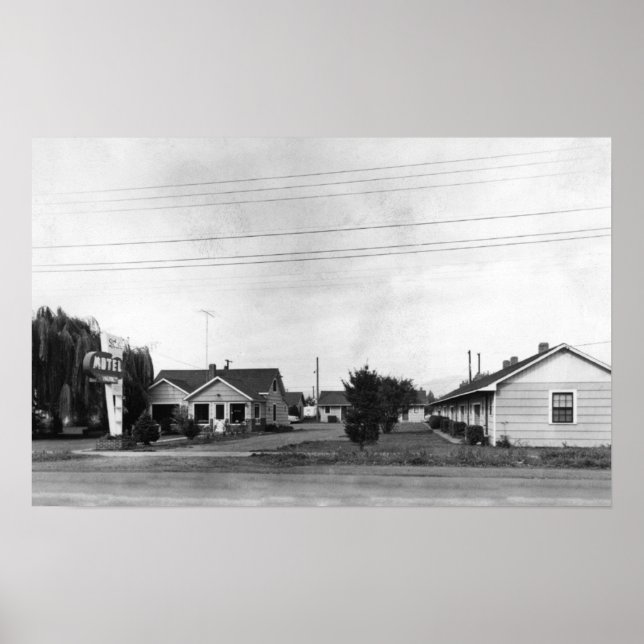 Springfield, OR Sutton Motel på McKenzie Highway Poster (Framsidan)