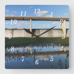Springfield Sjö Missouri Dam Wall Clock Fyrkantig Klocka