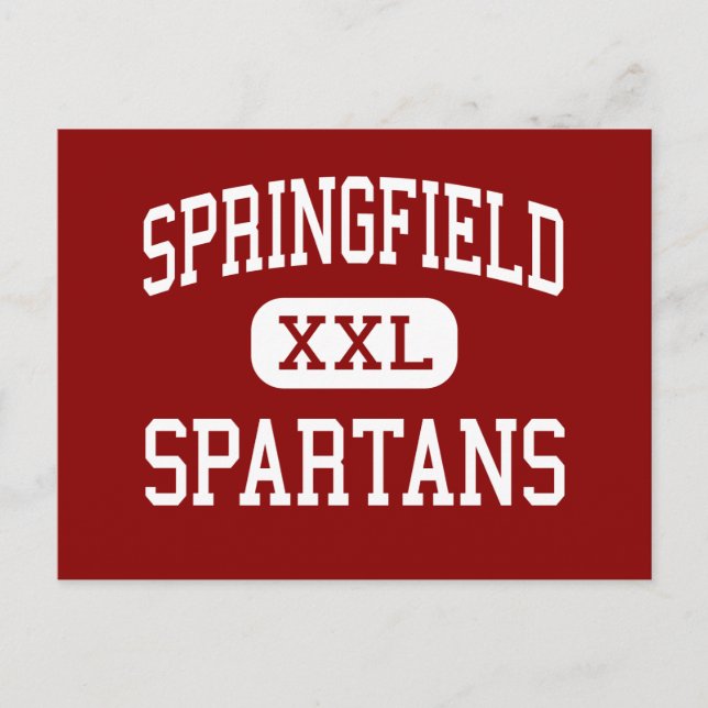 Springfield - Spartans - High School - Akron Ohio Vykort (Framsida)