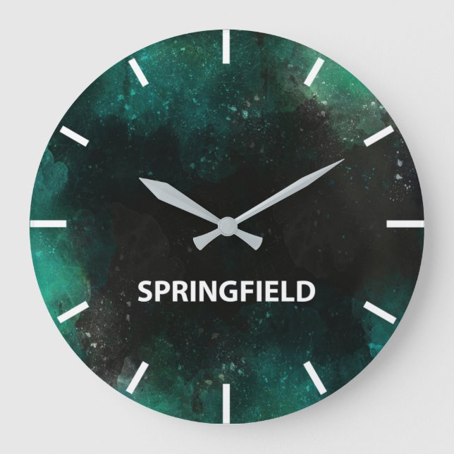 Springfield Time Zon Newsroom Wall Stor Klocka (Framsida)