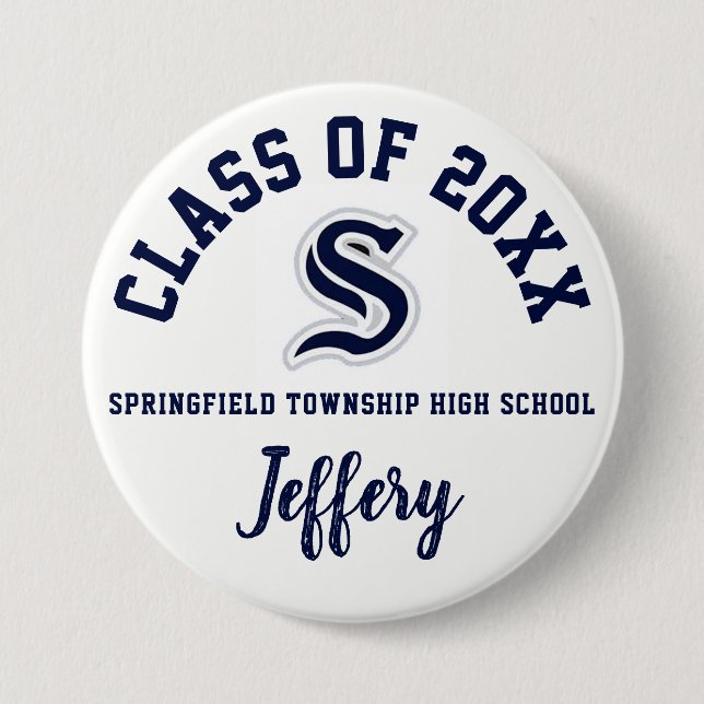Springfield Township High School Button Logotyp Knapp (Framsida)