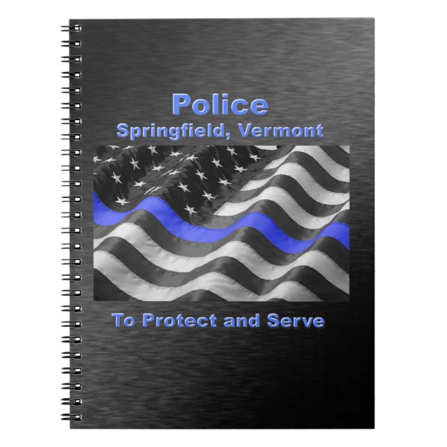 Springfield, Vermont. Polis Anteckningsbok (Framsidan)