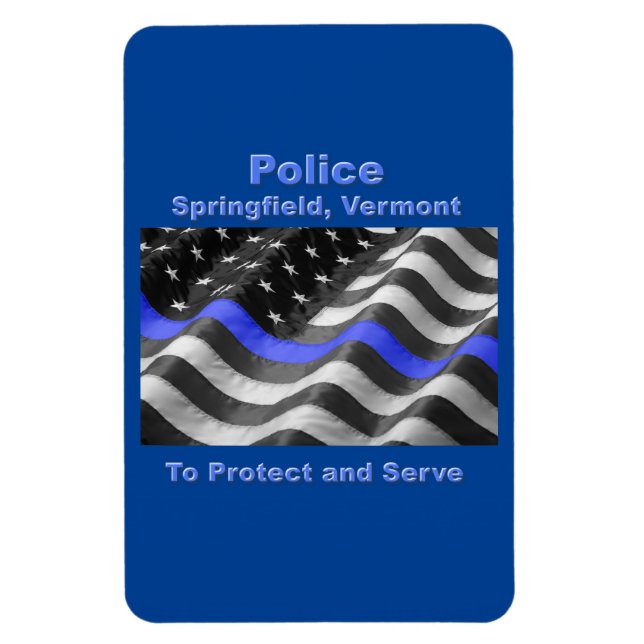 Springfield, Vermont. Polis Magnet (Vertikal)