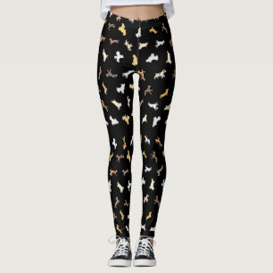 Springhundar (det stora mönster) leggings