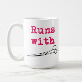 Springor med muggen för saxhårstylist kaffemugg