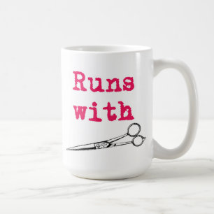 Springor med muggen för saxhårstylist kaffemugg
