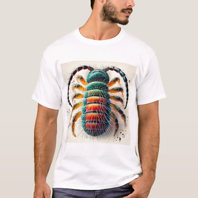 Springtail insect 120924IREF251 - Watercolor T Shirt (Framsida)