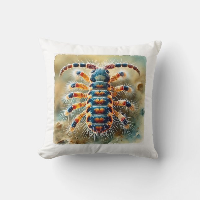 Springtail Insect 270824IREF213 - Watercolor Kudde (Framsida)
