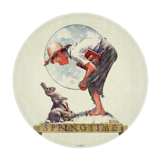 Springtime, 1935-pojke med bunny (Framsidan)