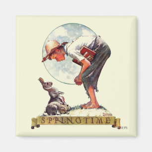 Springtime, 1935-pojke med bunny magnet