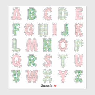 Springtime Alphabet Sticker Klistermärken