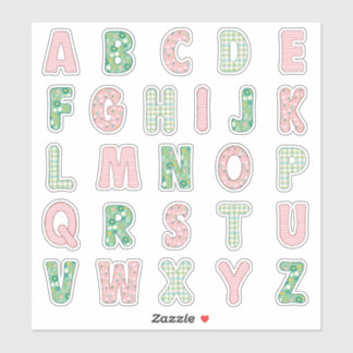 Springtime Alphabet Sticker Klistermärken
