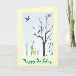 Springtime Birthday Kort