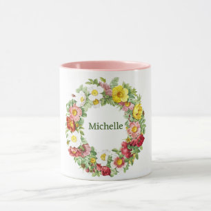 Springtime-Blommigtens krandmall Mugg