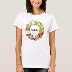 Springtime-Blommigtens krandmall T Shirt