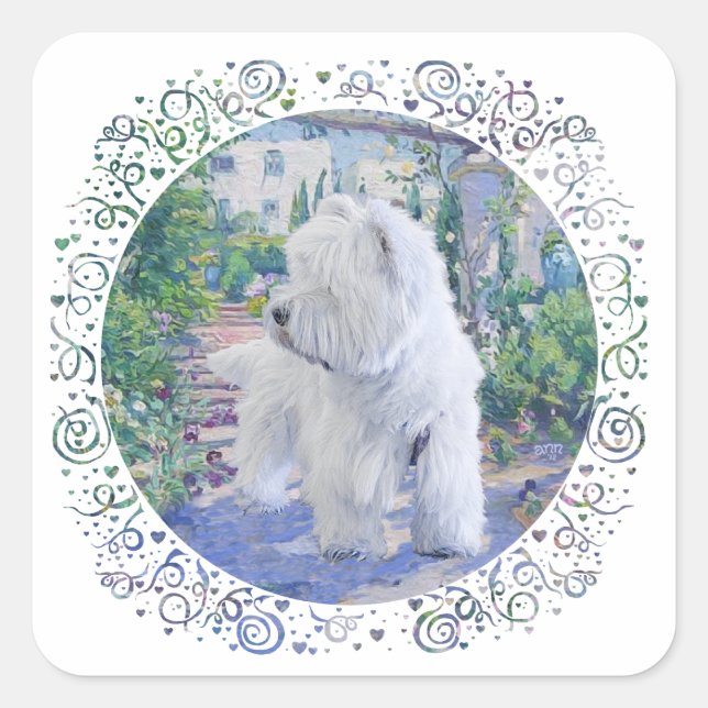 Springtime Bower Fyrkantigt Klistermärke (Framsida)