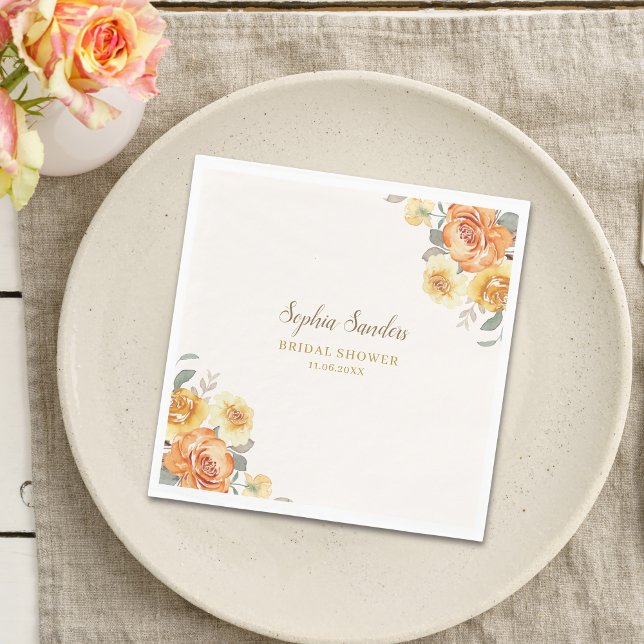Springtime Bridal Shower Featuring Orange Blossoms Pappersservett (Skapare uppladdad)